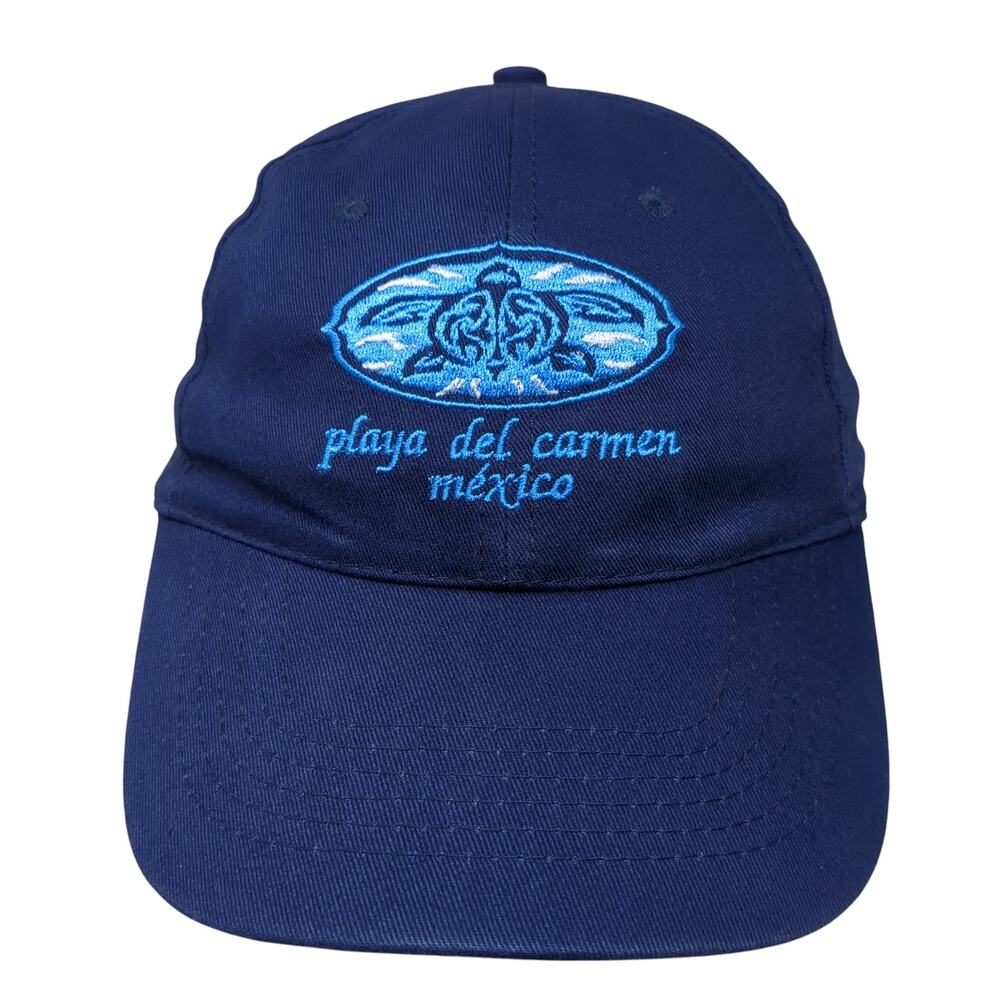 Playa del Carmen Mexico Baseball Cap Blue One Size Adjustable Embroidered dKps